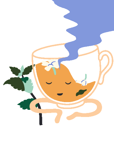 SaintSpore giphyupload tea toronto jasmine Sticker