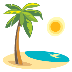 Palm Tree Beach Sticker by Nassau Paradise Island, Bahamas