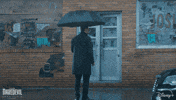 Raining Turn Around GIF by Marvel Studios