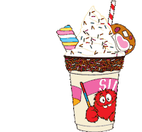 rainbow drinks Sticker by Cookie Time