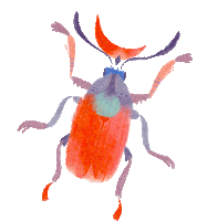 Moon Bug Sticker by chaosego