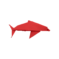 Dolphin Origami Sticker