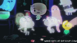ghost kiss GIF