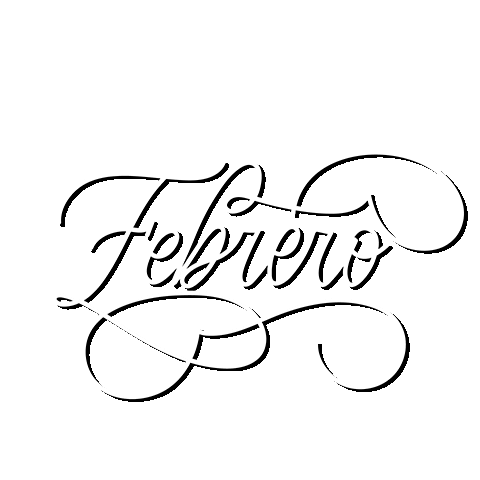 Lettering February Sticker