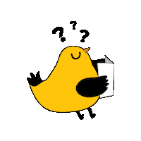 LincolnGoldfinchLaw news confused bird reading Sticker