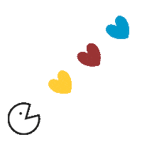 pac man hearts Sticker by Colore_g
