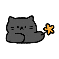Cat Flower Sticker