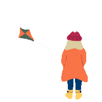 Fall Season Girl Sticker