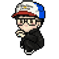 Pixel I Believe In Me Sticker