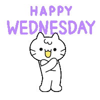White Cat Happy Dance Sticker by Mikitti