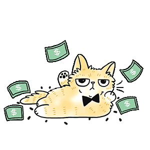 cat money Sticker by meowbox