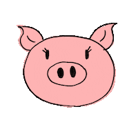 LaPageDeCam pink rose pig mignon Sticker
