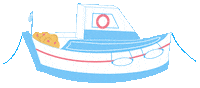 CartoulesPress boat greece greek ellada Sticker