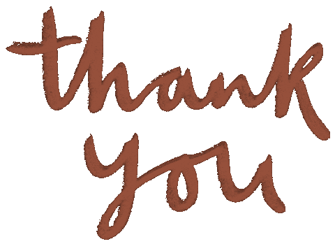 Thanks Thank You Sticker by Louisa Taylor Studio