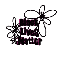 haydinbrady pink flower black vibes Sticker