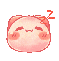 TONESHIEEE pink orange sleepy spa Sticker