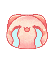 TONESHIEEE pink cry orange spa Sticker