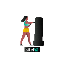 Punch Punching Bag Sticker by Sitel