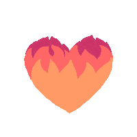 Heart Fire Sticker