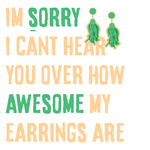 sassy earrings Sticker