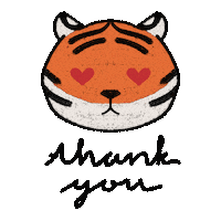 Thanks Love Sticker by FLOU
