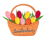 Amsterdam Tulip Sticker by Bloomeffects