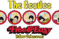 The Beatles Sun Sticker by Free & Easy