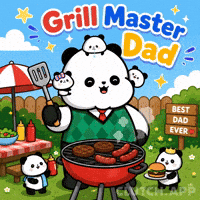 Grilling Fathers Day GIF by Kanpai Pandas