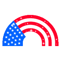 Independence Day Stars Sticker by The 99 Store