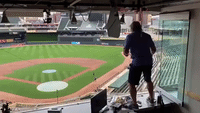 'This Is Coming Right at Me!': Minnesota Twins' Jake Odorizzi Pitches at the Commentary Booth at Target Field