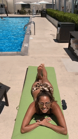 happy pool party GIF by Tricia  Grace