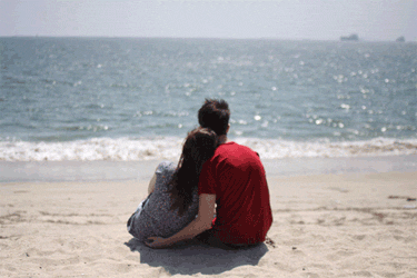 Beach Couple GIF