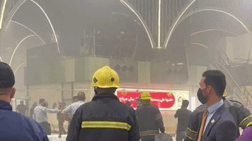 Smoke From Fire Fills Hall at Baghdad Airport