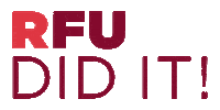 Rfu Sticker by Rosalind Franklin University of Medicine and Science
