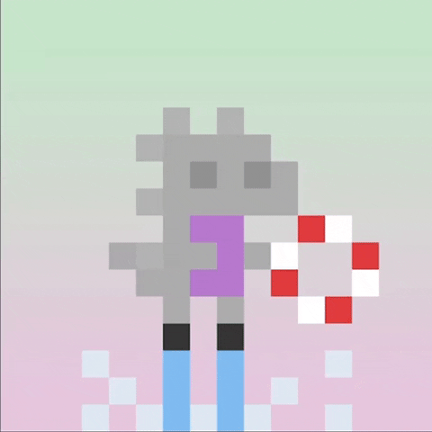 Pixel Dinosaur GIF
