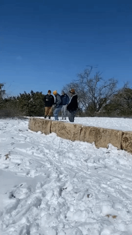 'It's Not All Bad': Skier Takes to Slope in Snowy San Antonio Park