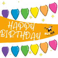 BUYMEBUYME happy birthday happy birthday light Sticker