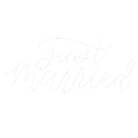 Just Married Newlyweds Sticker