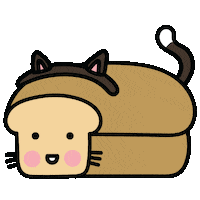 cat hello Sticker by Loof and Timmy