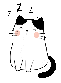 Sleepy Cat Sticker