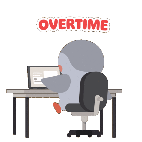 Working Late After Hours Sticker by Finch Care