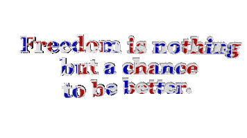 Freedom Is Nothing But A Chance To Be Better Sticker