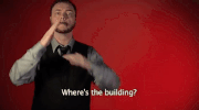 sign language wheres the building GIF by Sign with Robert