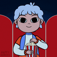 HappyHomies tv food movie popcorn GIF
