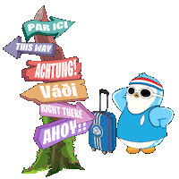 Which Way Travel Sticker by Pudgy Penguins
