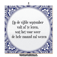 Storm September Sticker by Tegelspreuken.nl