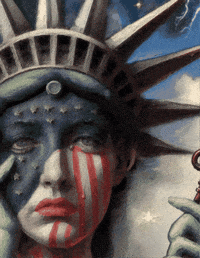 Resist Statue Of Liberty GIF by Maryanne Chisholm - MCArtist