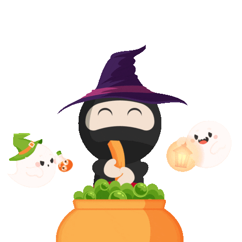 Trick Or Treat Halloween Sticker by Ninja Van Singapore