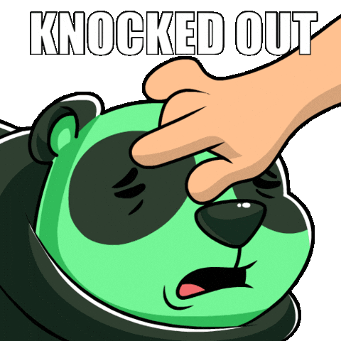 Tired Knock Out Sticker by SuperVerse