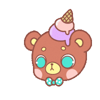 Piyoasdf cute kawaii bear sigh Sticker